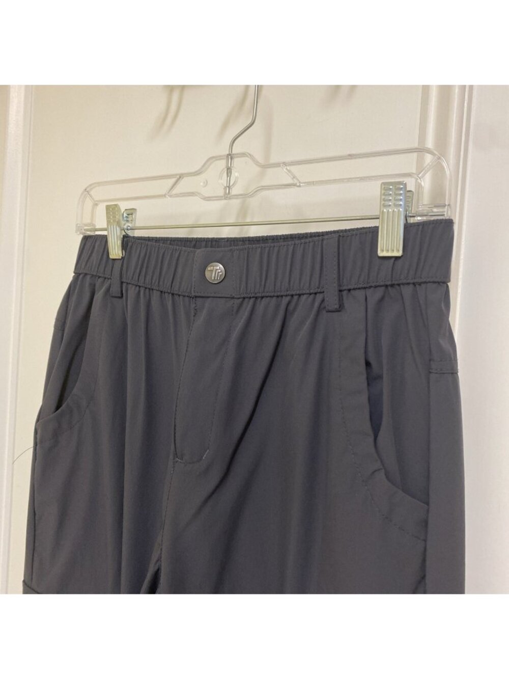 Outdoor Sports Grey Nylon Cargo Pants Water Resistant Quick Dry UPF 50 Medium 10